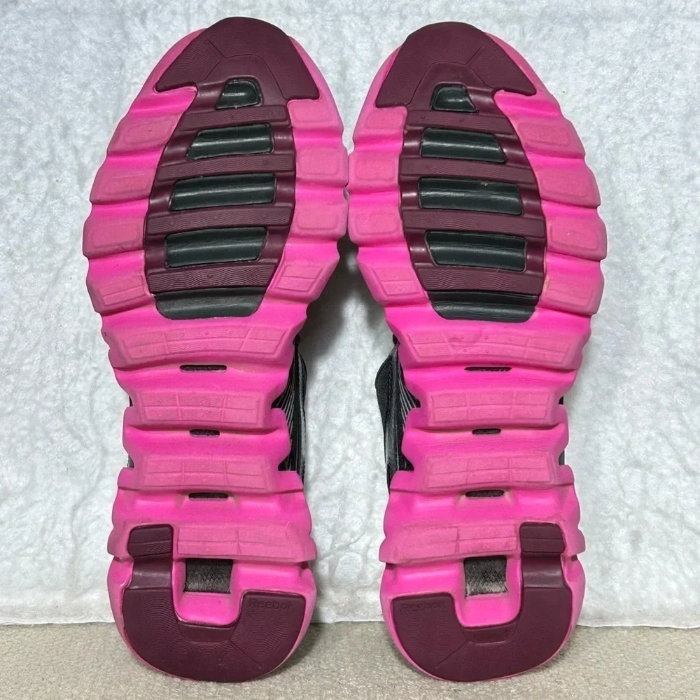 Reebok Womens Black/Pink ZigLite Electrify Running Athletic Sneakers Shoes SZ 9